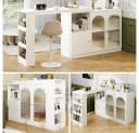 BBWL Barschrank 360° drehbar Weiß mit Glastüren Bild 1