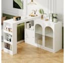 BBWL Barschrank 360° drehbar Weiß mit Glastüren Bild 2