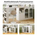 BBWL Barschrank 360° drehbar Weiß mit Glastüren Bild 5