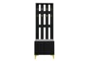 BBWL Garderobenleiste mit Schuhbank, Push-to-Open & goldenen Akzenten Bild 1