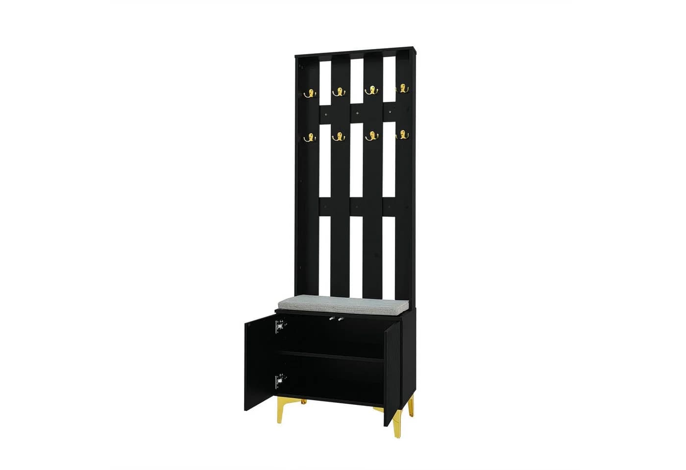 BBWL Garderobenleiste mit Schuhbank, Push-to-Open & goldenen Akzenten - Bild 5