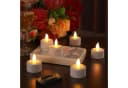 EXTSUD LED-Teelichter 6er Set Aufladbar mit Ladestation & Fernbedienung Warmweiß Bild 2