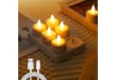 EXTSUD LED-Teelichter 6er Set Aufladbar mit Ladestation Warmweiß Bild 2