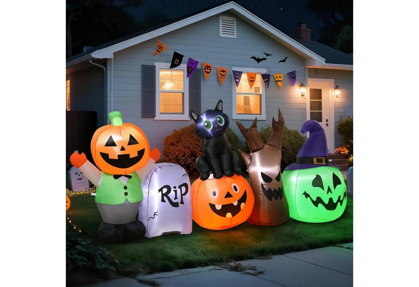 EXTSUD Aufblasbare Halloween Dekofigur 250 cm mit LED Beleuchtung - Bild 2