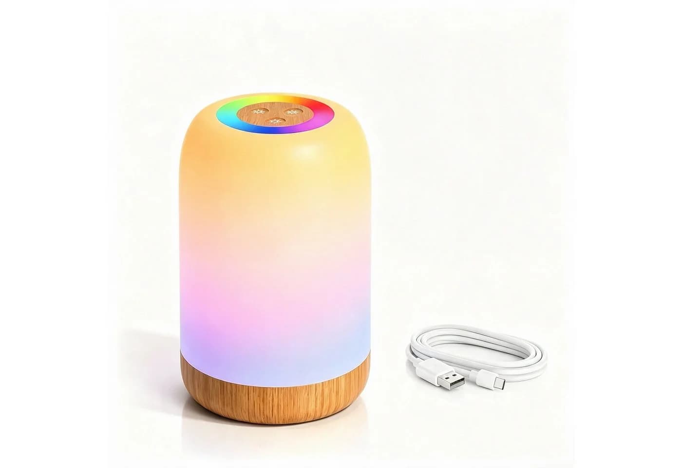 Fyrove LED Nachtlicht RGB Touch Nachtlampe Dimmbar USB-C - Bild 2