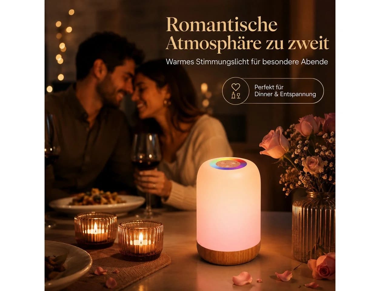 Fyrove LED Nachtlicht RGB Touch Nachtlampe Dimmbar USB-C - Bild 4