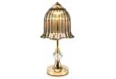 Fyrove LED Nachttischlampe Gold mit Blumen-Glasschirm Bild 2