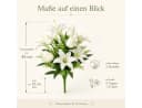 Fyrove Kunstblumenstrauß Weiß 2er Pack Bild 4
