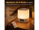 Fyrove Nachtlicht mit Uhr & Wecker, dimmbar, 3 Lichtfarben, wiederaufladbar Bild 3