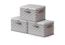 Fyrove Aufbewahrungsbox Grau Faltbar mit Deckel & Griffen Bild 2
