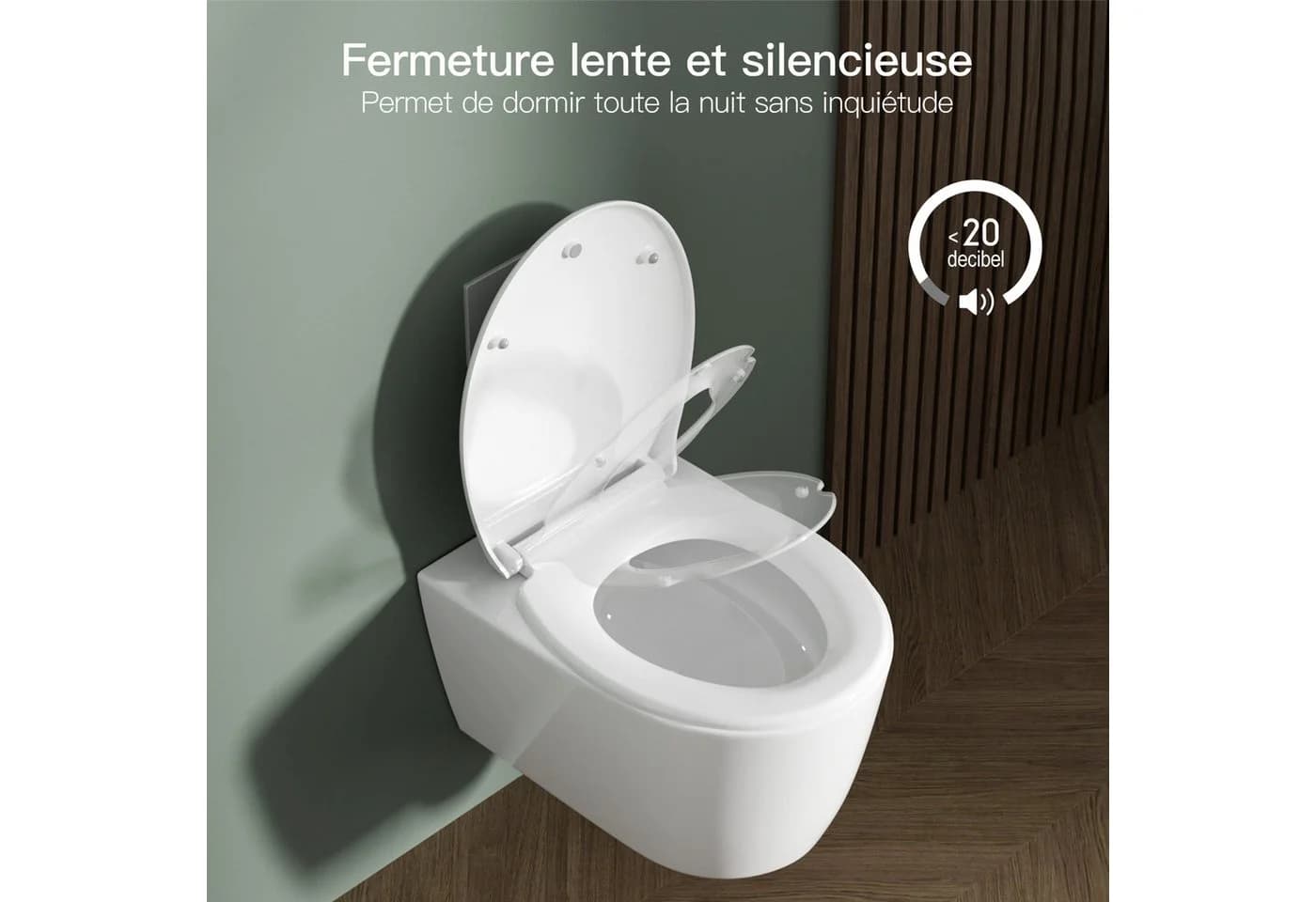 Rainsworth WC-Sitz D-Form mit Nano-Glasur & Soft-Close - Bild 3