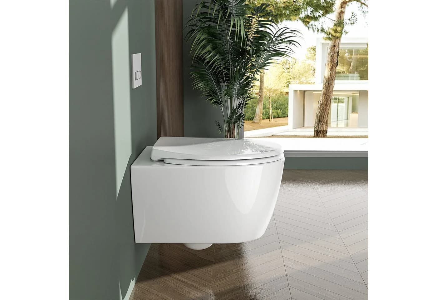Rainsworth WC-Sitz mit Nano-Glasur Soft-Close D-Form