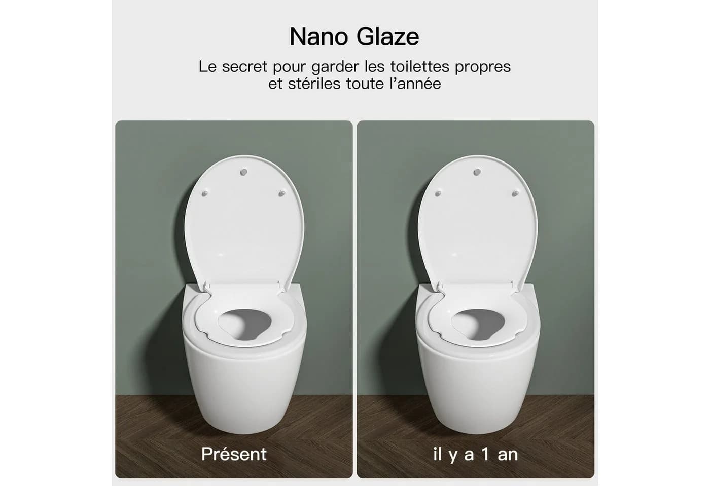 Rainsworth WC-Sitz mit Nano-Glasur Soft-Close D-Form - Bild 4