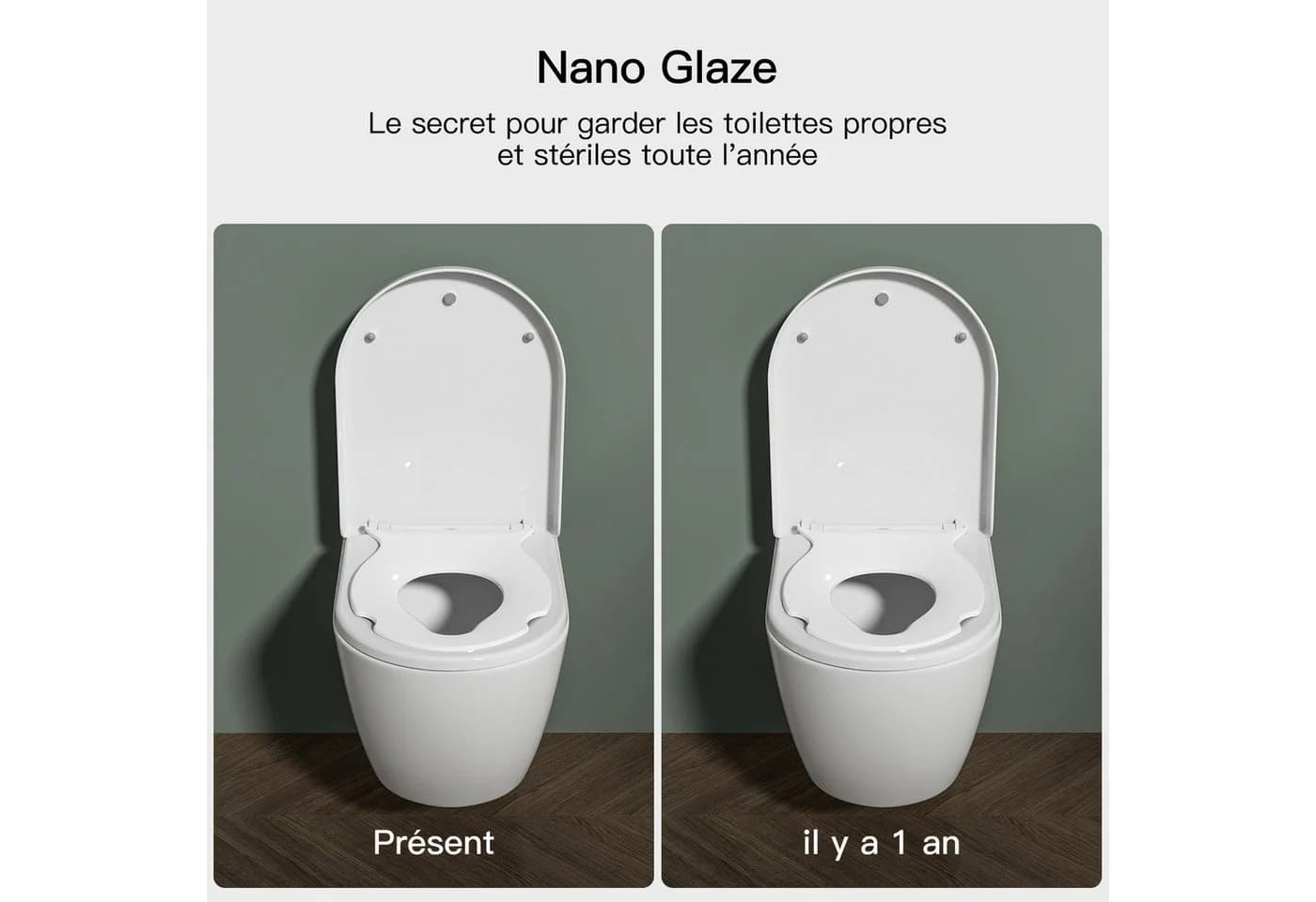 Rainsworth WC-Sitz Kinder Nano-Glasur Ein-Knopf-Schnellverschluss - Bild 4