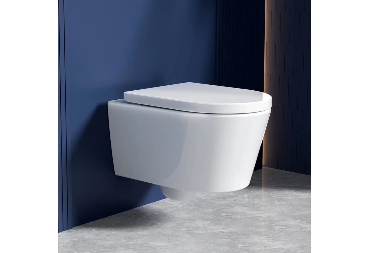 Rainsworth Flachspül-WC Hänge WC Spülrandlos Toilette 4.5/3L - Bild 2