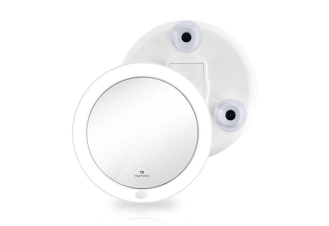 EMKE LED Schminkspiegel mit 7x Vergrößerung & Saugnapf - Weiß - Bild 2