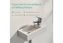 EMKE Waschbecken Hängewaschbecken Aufsatzwaschbecken Keramik Eckig Weiß Bild 5