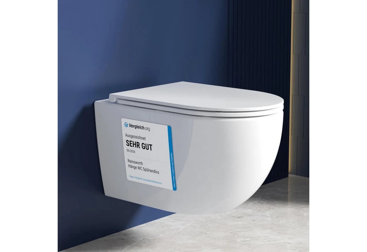 Rainsworth Hänge-WC spülrandlos mit Softclose - Bild 2
