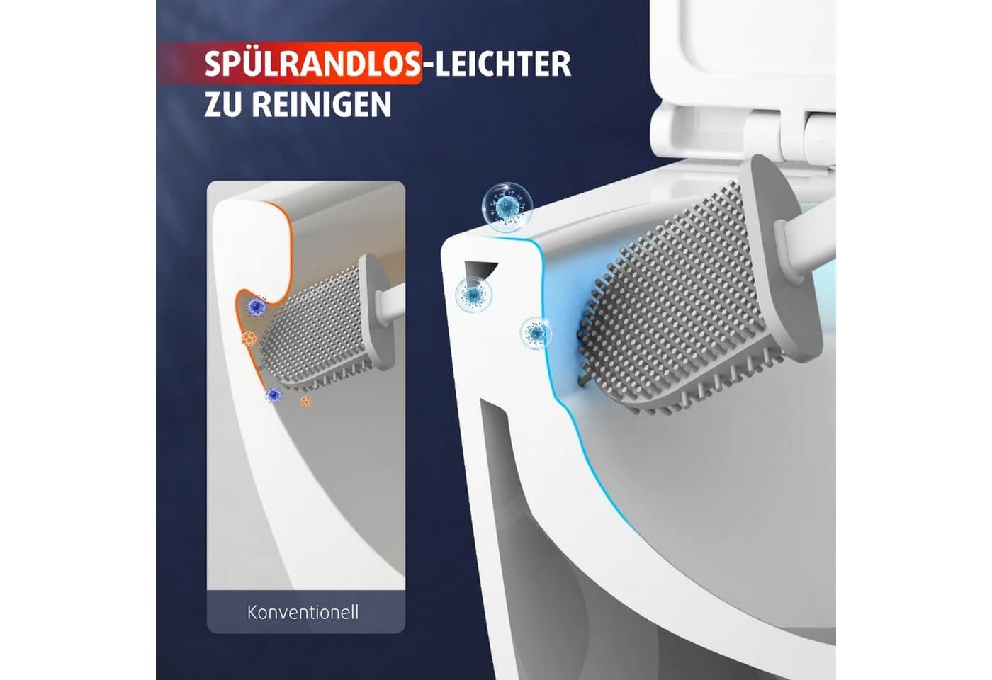Rainsworth Hänge-WC spülrandlos mit Softclose - Bild 5
