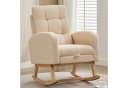 REDOM Schaukelstuhl Beige Teddyfleece-Bezug Relaxsessel Bild 1