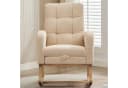 REDOM Schaukelstuhl Beige Teddyfleece-Bezug Relaxsessel Bild 3