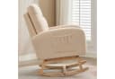 REDOM Schaukelstuhl Beige Teddyfleece-Bezug Relaxsessel Bild 4