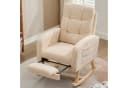 REDOM Schaukelstuhl Beige Teddyfleece-Bezug Relaxsessel Bild 5