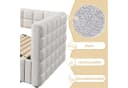REDOM Daybett Beige Samt mit Stauraum & ausziehbar Bild 4