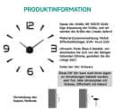POPOLIC Wanduhr 3D Digital Silent DIY Acryl Uhr Bild 3