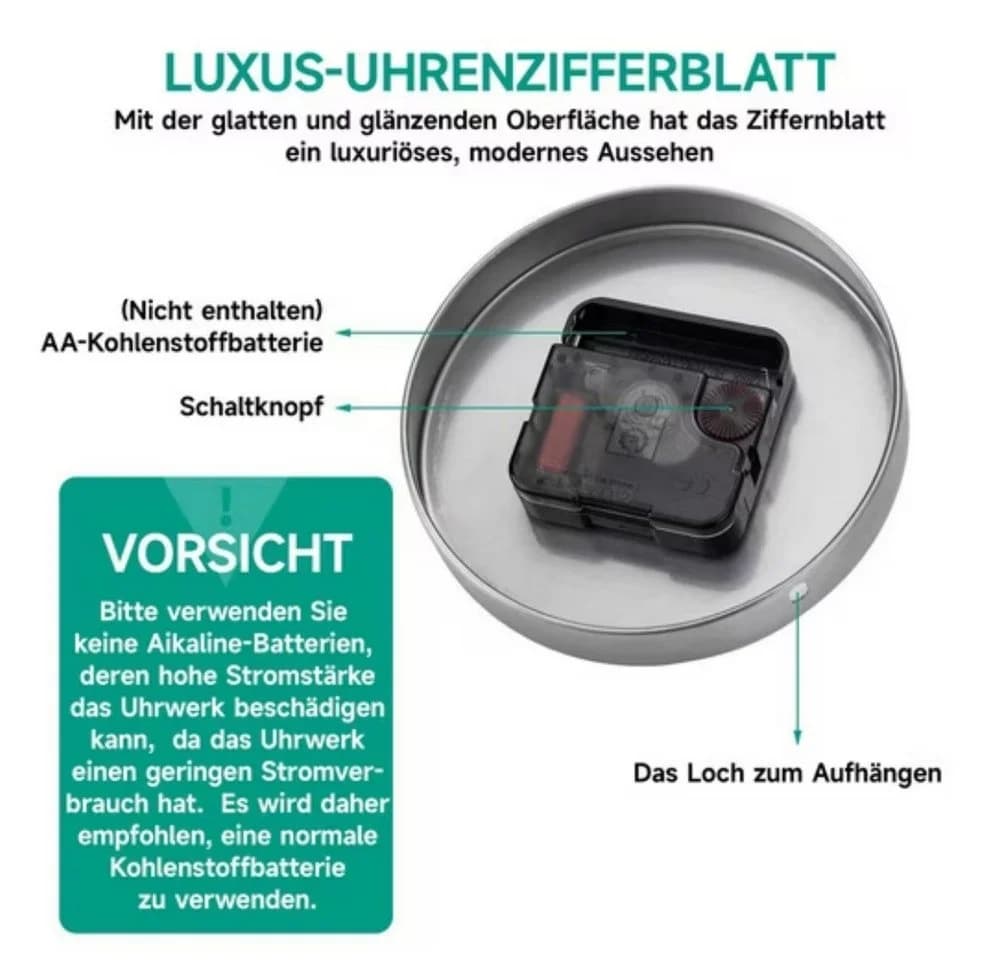 POPOLIC Wanduhr 3D Digital Silent DIY Acryl Uhr - Bild 4