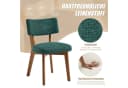 OKWISH Esszimmerstuhl 2er-Set Massivholz Grün Polsterstuhl Bild 3