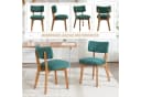 OKWISH Esszimmerstuhl 2er-Set Massivholz Grün Polsterstuhl Bild 5