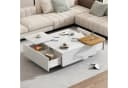 REDOM Couchtisch Modernes Schiebetischdesign, langlebige Spanplatte, quadratisch, mit vier Schubladen Bild 3