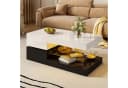 OKWISH Couchtisch Schwarz-Weiß mit LED-Beleuchtung und App-Steuerung Bild 3
