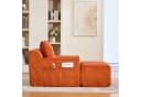OKWISH Loungesessel Orange Kordsamt mit Fußpedal & Stauraum Bild 4