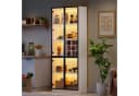 REDOM Vitrine mit Glastüren und LED-Beleuchtung Weiß Bild 1