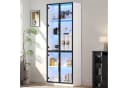 REDOM Vitrine mit Glastüren und LED-Beleuchtung Weiß Bild 3
