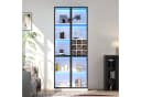 REDOM Vitrine mit Glastüren und LED-Beleuchtung Weiß Bild 4