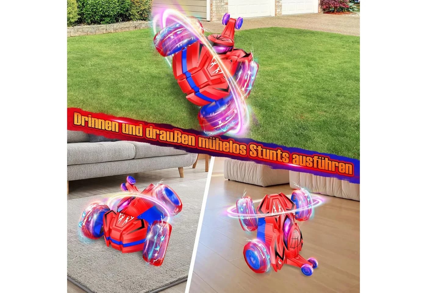 POPOLIC RC-Auto Spider 360° Drehungen LED Bunt - Bild 3