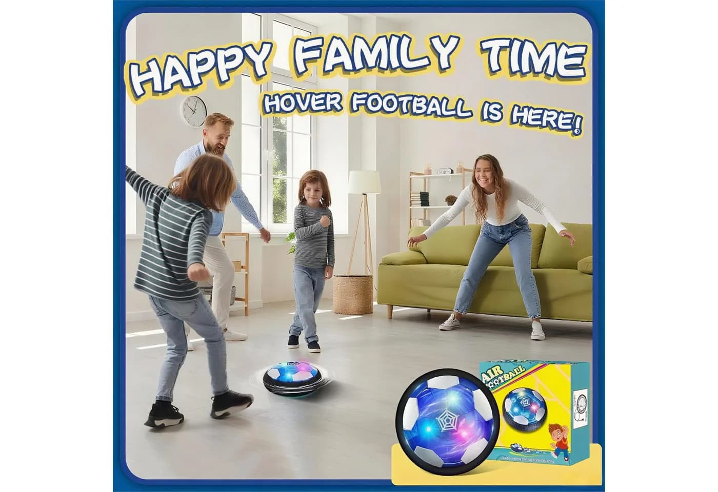 POPOLIC Wiederaufladbarer LED Air Power Fußball Indoor Spielzeug Bunt