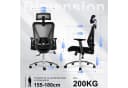 Durrafy Bürostuhl Ergonomisch Schwarz 4D-Lendenstütze Bild 3