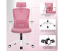Durrafy Bürostuhl 200kg Ergonomisch Rosa Netz Bild 3