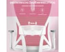 Durrafy Bürostuhl 200kg Ergonomisch Rosa Netz Bild 5
