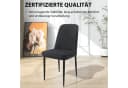 Durrafy Esszimmerstuhl Schwarz Samt Metallbeine Ergonomisch Bild 1