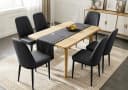 Durrafy Esszimmerstuhl Schwarz Samt Metallbeine Ergonomisch Bild 2