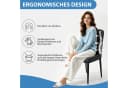 Durrafy Esszimmerstuhl Schwarz Samt Metallbeine Ergonomisch Bild 4
