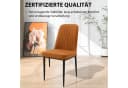 Durrafy Esszimmerstuhl Set Braun Metallbeine Gepolstert Bild 1