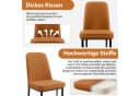Durrafy Esszimmerstuhl Set Braun Metallbeine Gepolstert Bild 5