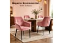 Hoolamyie Esszimmerstuhl Rosa Samt mit Armlehnen 6er-Set Bild 1