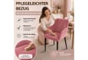 Hoolamyie Esszimmerstuhl Rosa Samt mit Armlehnen 6er-Set Bild 3